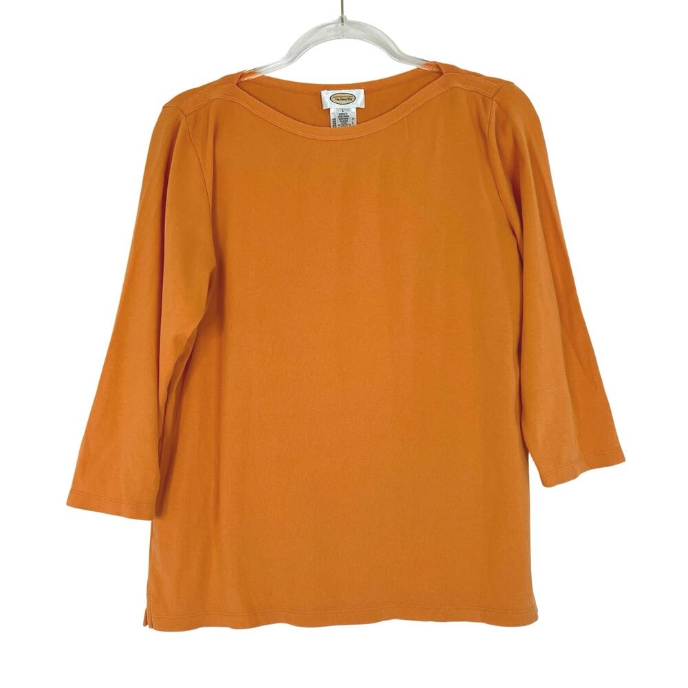 Talbots | Vintage Orange 3/4 Sleeve Tee Shirt Cotton Spandex Womens Large